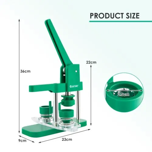 25 mm Button Maker Machine with 1000 Pieces Button Parts