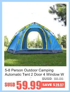 5-8 People Large Camping Tent Waterproof Canvas Fiberglass Family Tunnel 10 Person Tents equipment outdoor mountaineering Party
