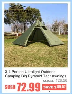 5-8 People Large Camping Tent Waterproof Canvas Fiberglass Family Tunnel 10 Person Tents equipment outdoor mountaineering Party