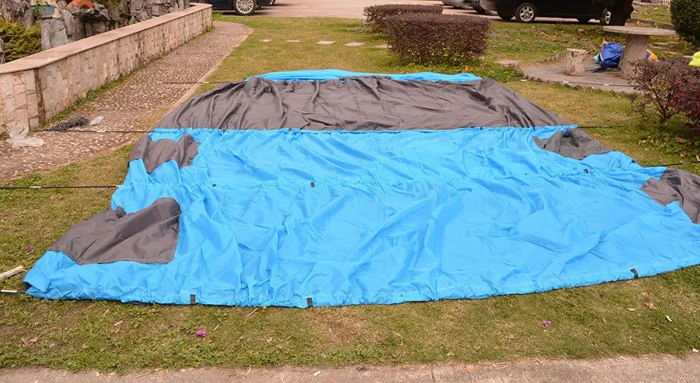 5-8 People Large Camping Tent Waterproof Canvas Fiberglass Family Tunnel 10 Person Tents equipment outdoor mountaineering Party