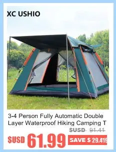 5-8 People Large Camping Tent Waterproof Canvas Fiberglass Family Tunnel 10 Person Tents equipment outdoor mountaineering Party