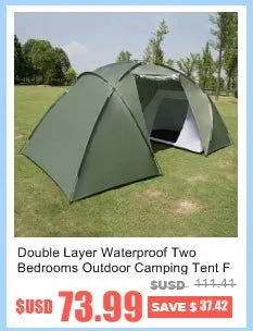 5-8 People Large Camping Tent Waterproof Canvas Fiberglass Family Tunnel 10 Person Tents equipment outdoor mountaineering Party
