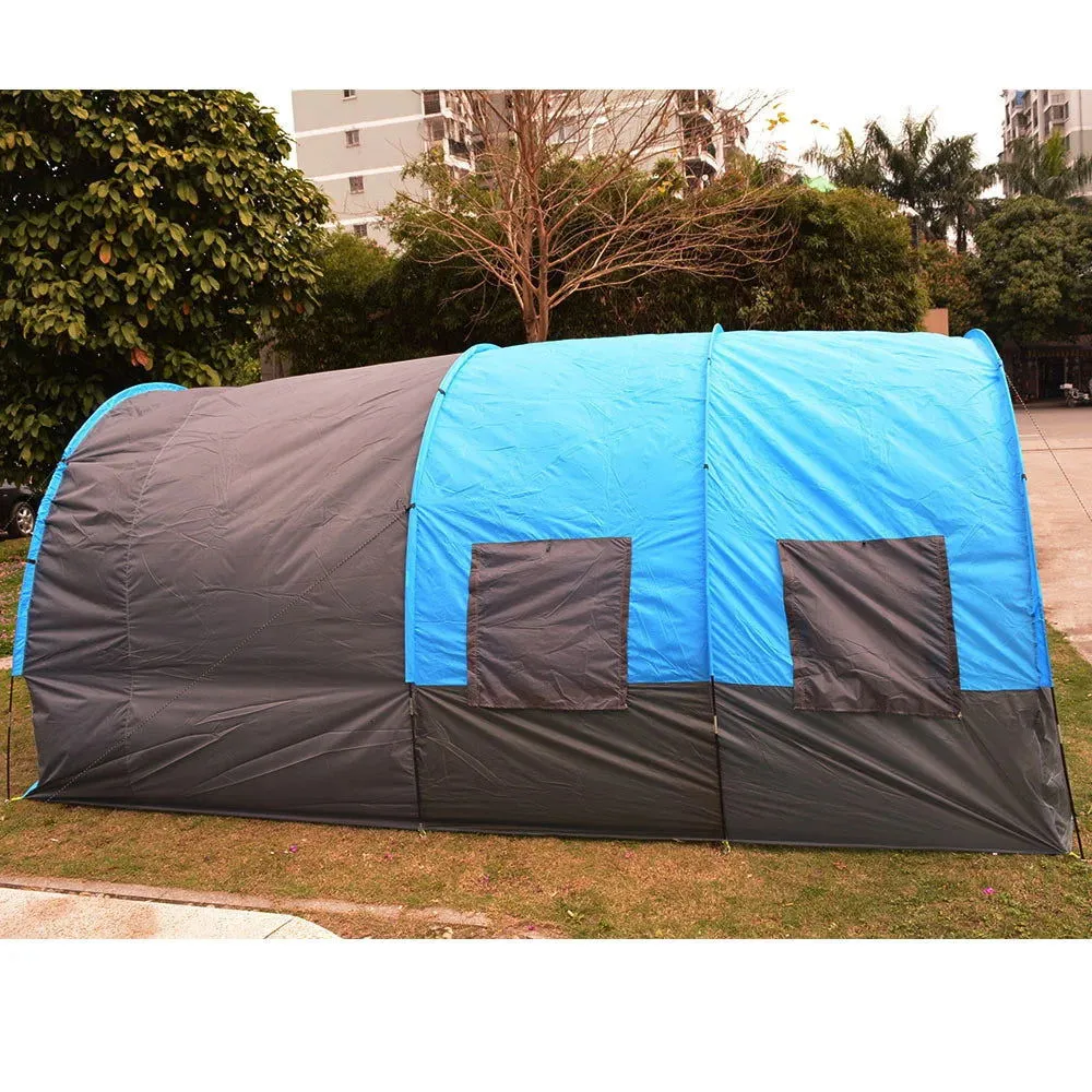 5-8 People Large Camping Tent Waterproof Canvas Fiberglass Family Tunnel 10 Person Tents equipment outdoor mountaineering Party