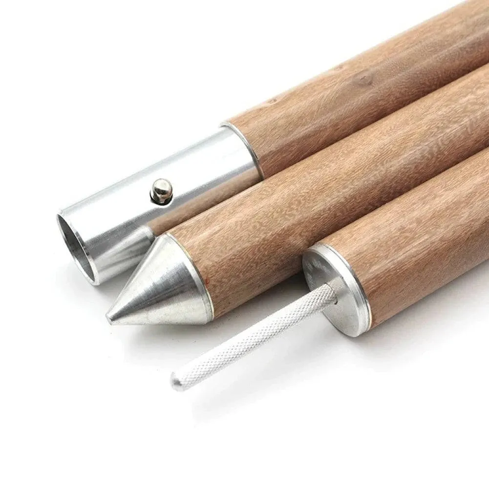 Aluminium Alloy Awning Rod Thicken Wood Grain Backdrop Arbor Pole Canopy Stand Rods Tent  Support Outdoor Camping Accessories