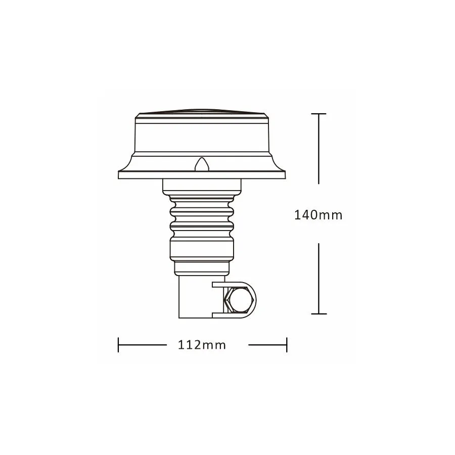 Amber LED Beacon with Flexi-DIN Mounting / Flat Top