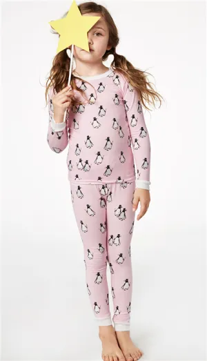Bed Head L/S 2 Piece PJ Pink Penguins