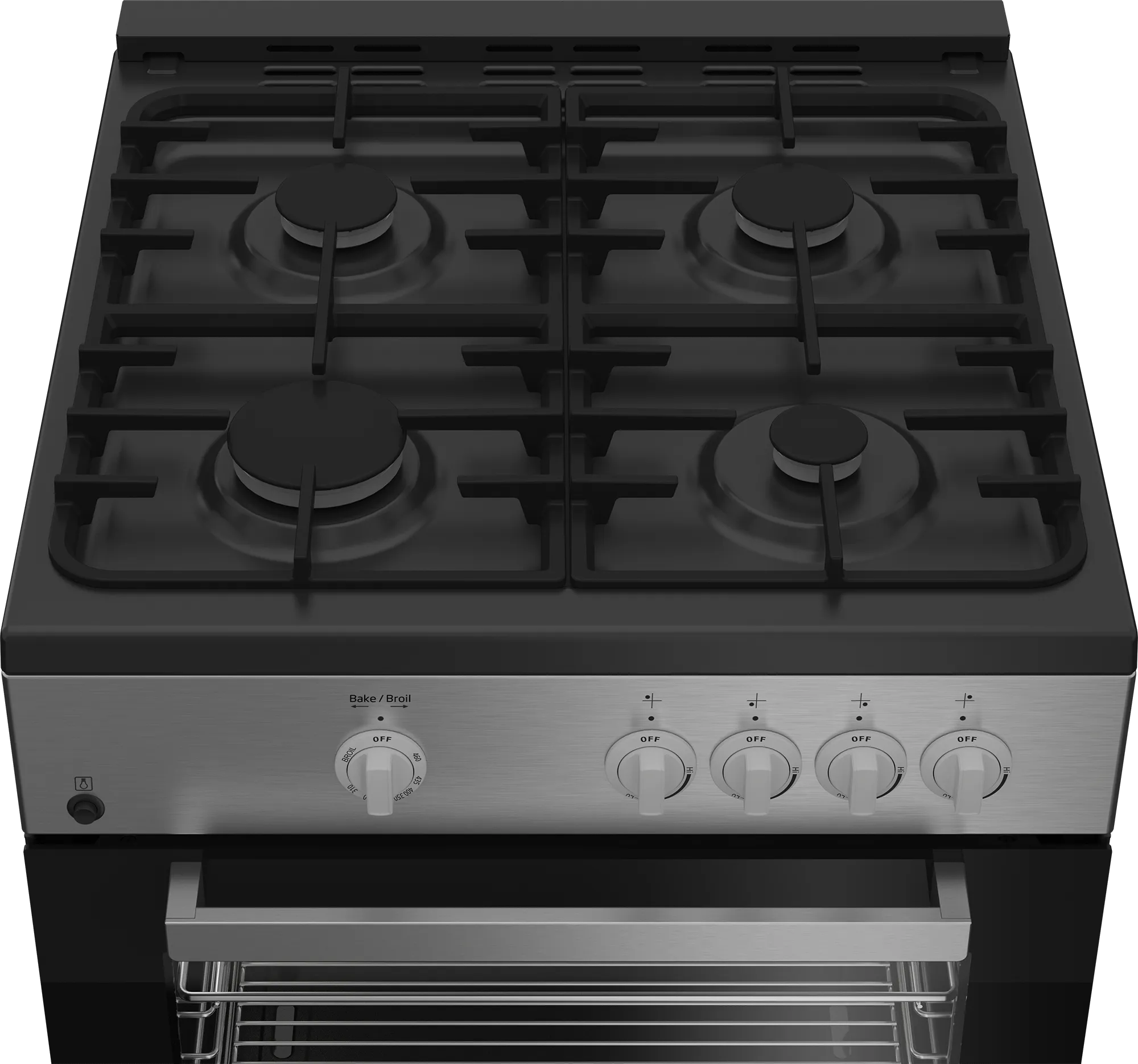 Beko SLGR24410SS 24" Stainless Steel Slide-In Gas Range