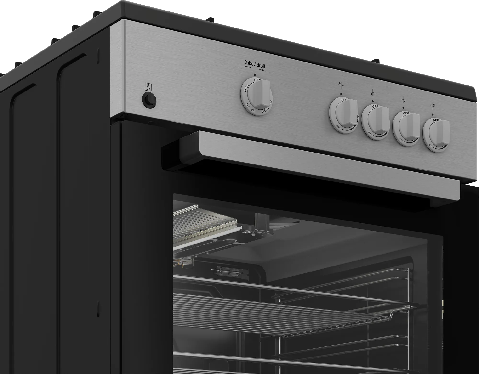 Beko SLGR24410SS 24" Stainless Steel Slide-In Gas Range