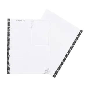 Black & White Florals - Dashboard Big Filler Paper - 40 Sheets
