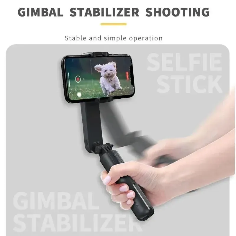 Collection Handheld Gimbal Stabilizer Selfie Stick L09 Bluetooth Mobile Phone Holder with Adjustable Fill Light