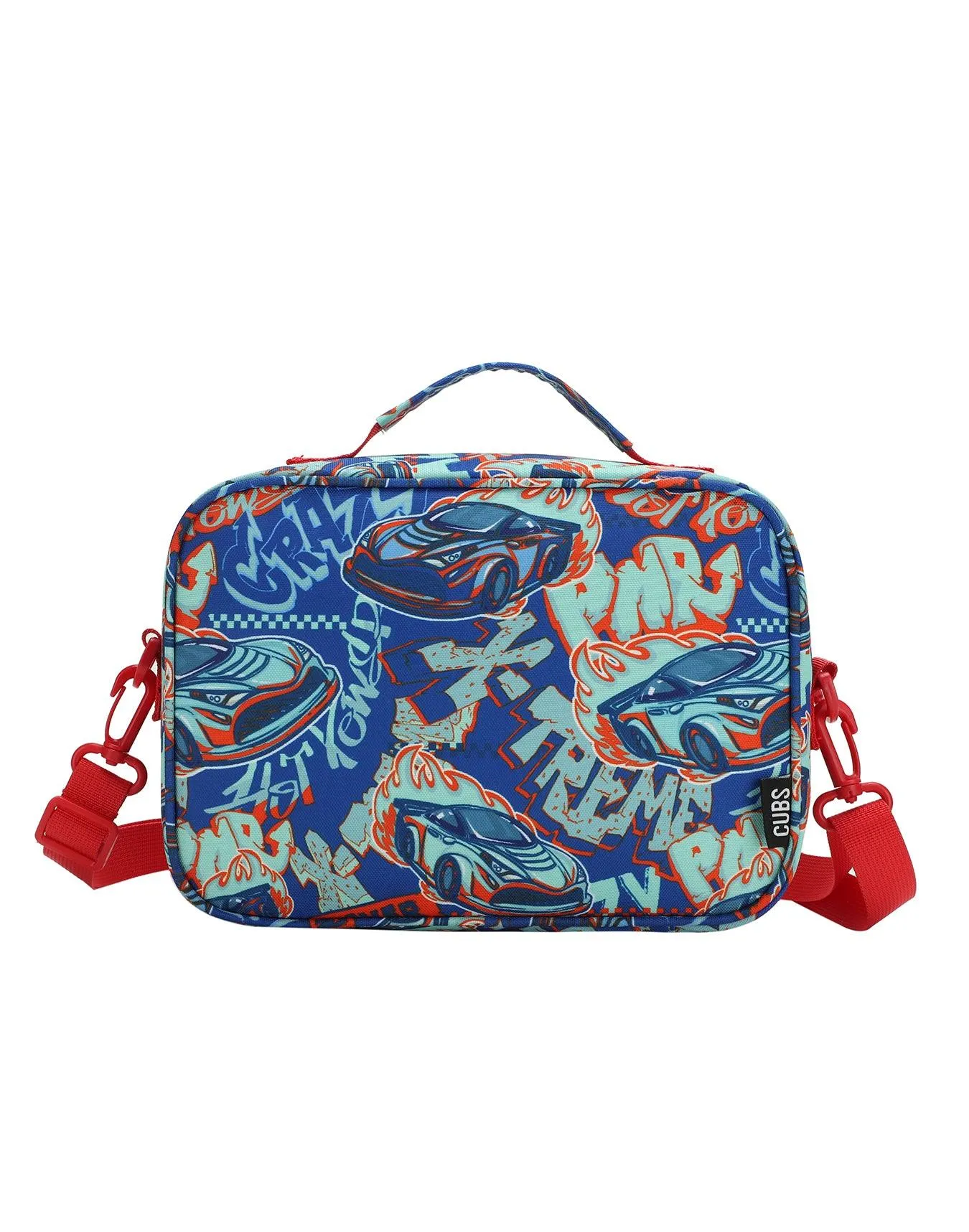 Cubs Car Flames Cross Body Lunch Bag