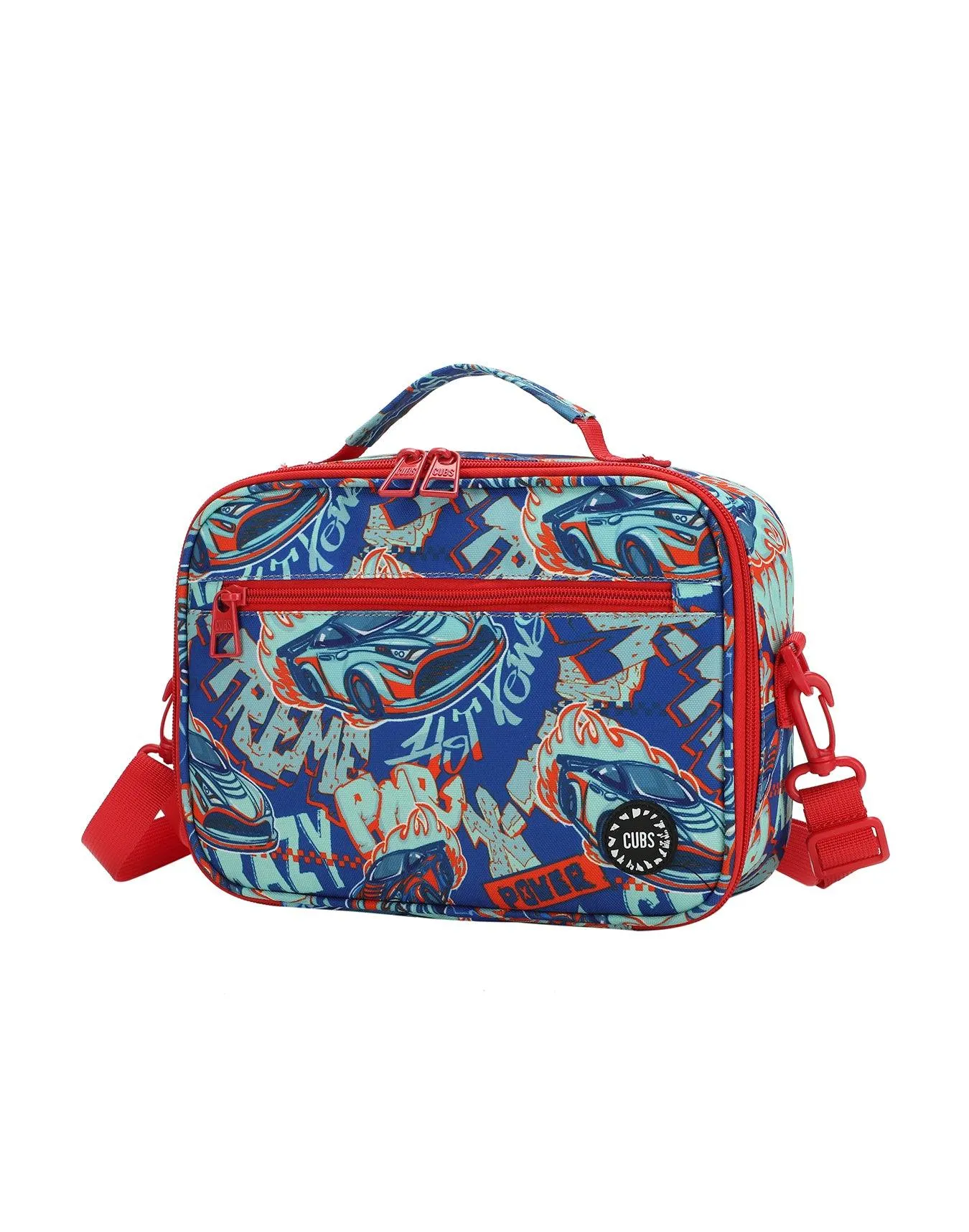 Cubs Car Flames Cross Body Lunch Bag