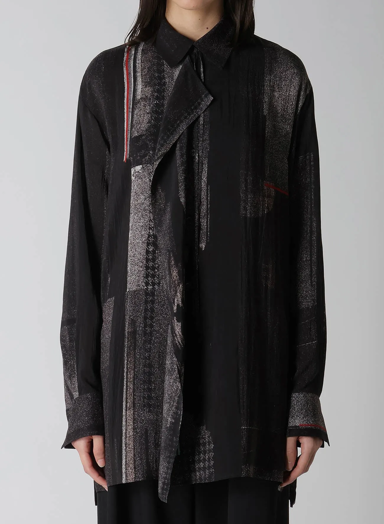 CU/LAWN F/B OPEN BLOUSE