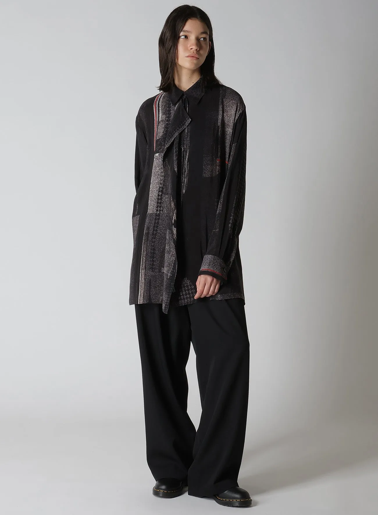 CU/LAWN F/B OPEN BLOUSE