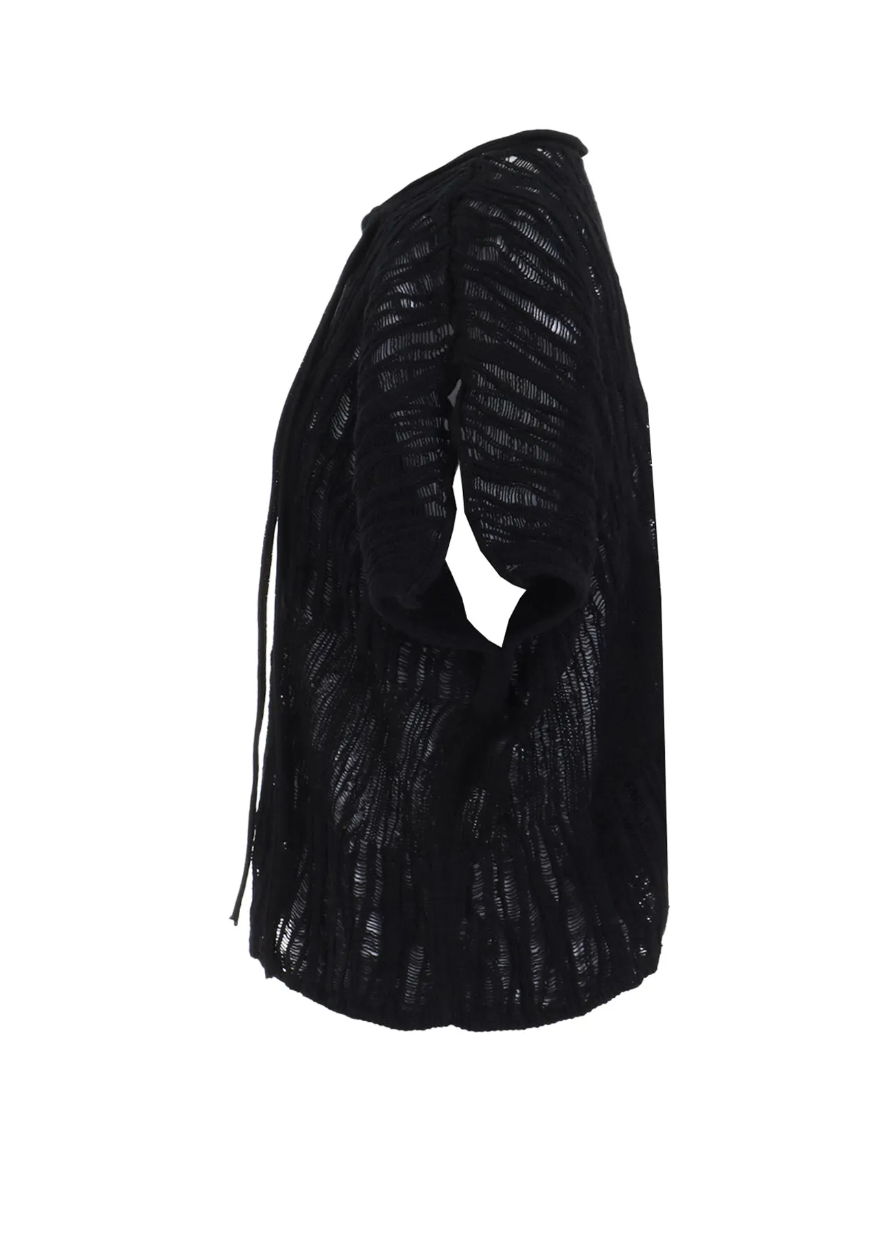 DROP NEEDLE STRIPE CROPPED PANEL PULLOVER