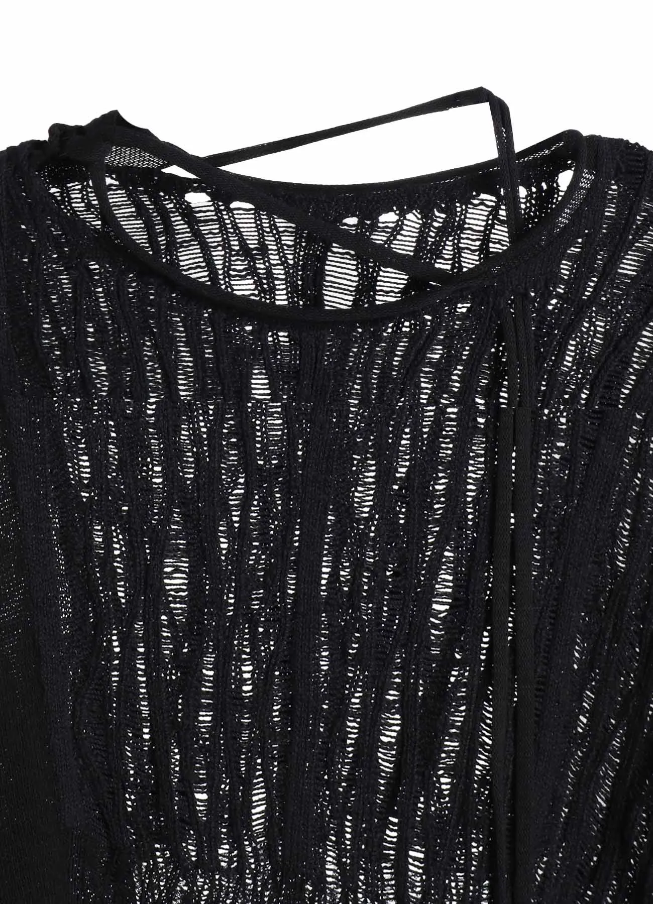DROP NEEDLE STRIPE CROPPED PANEL PULLOVER