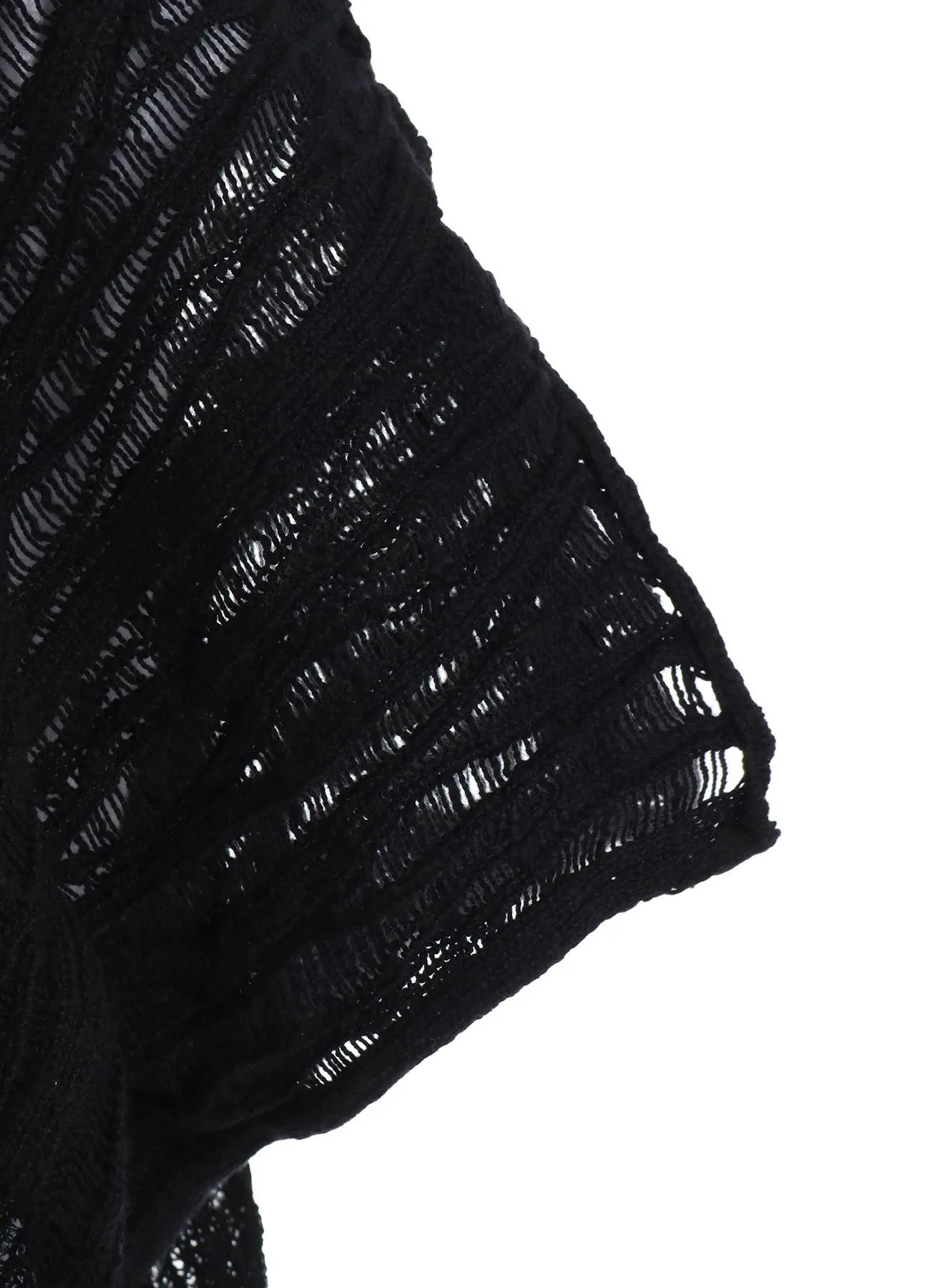 DROP NEEDLE STRIPE CROPPED PANEL PULLOVER