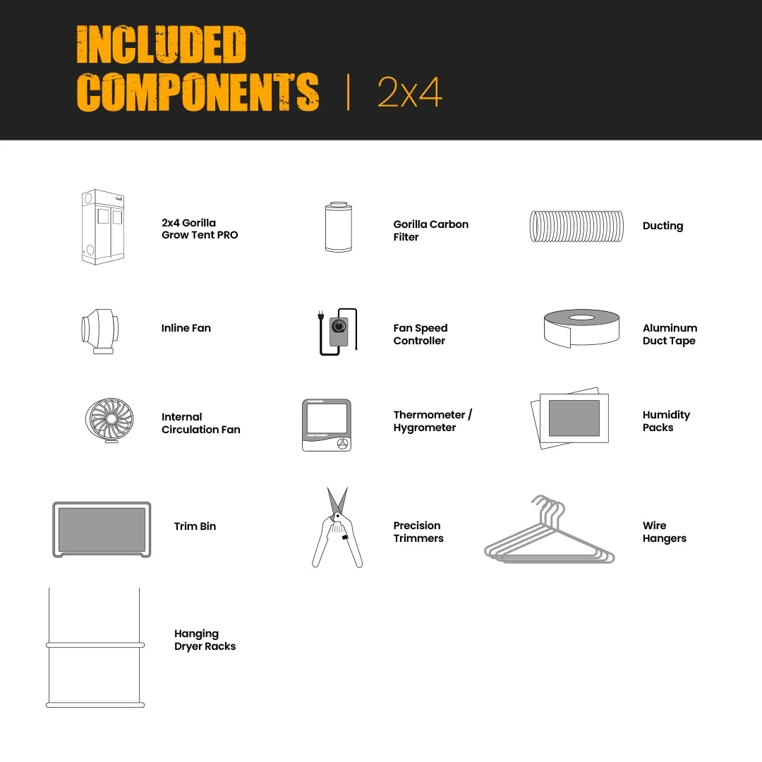 Drying Tent Kit 2x4 - All in One