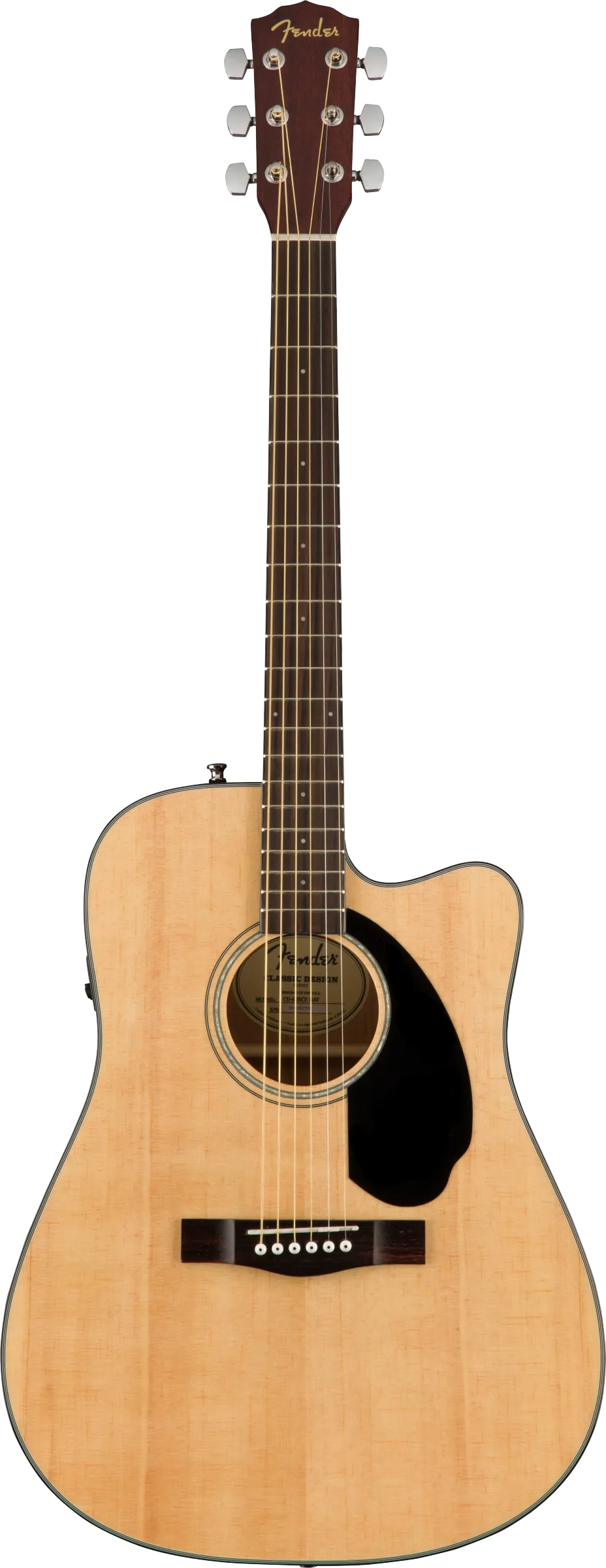 Fender CD-60SCE Dreadnought, Walnut Fingerboard, Natural