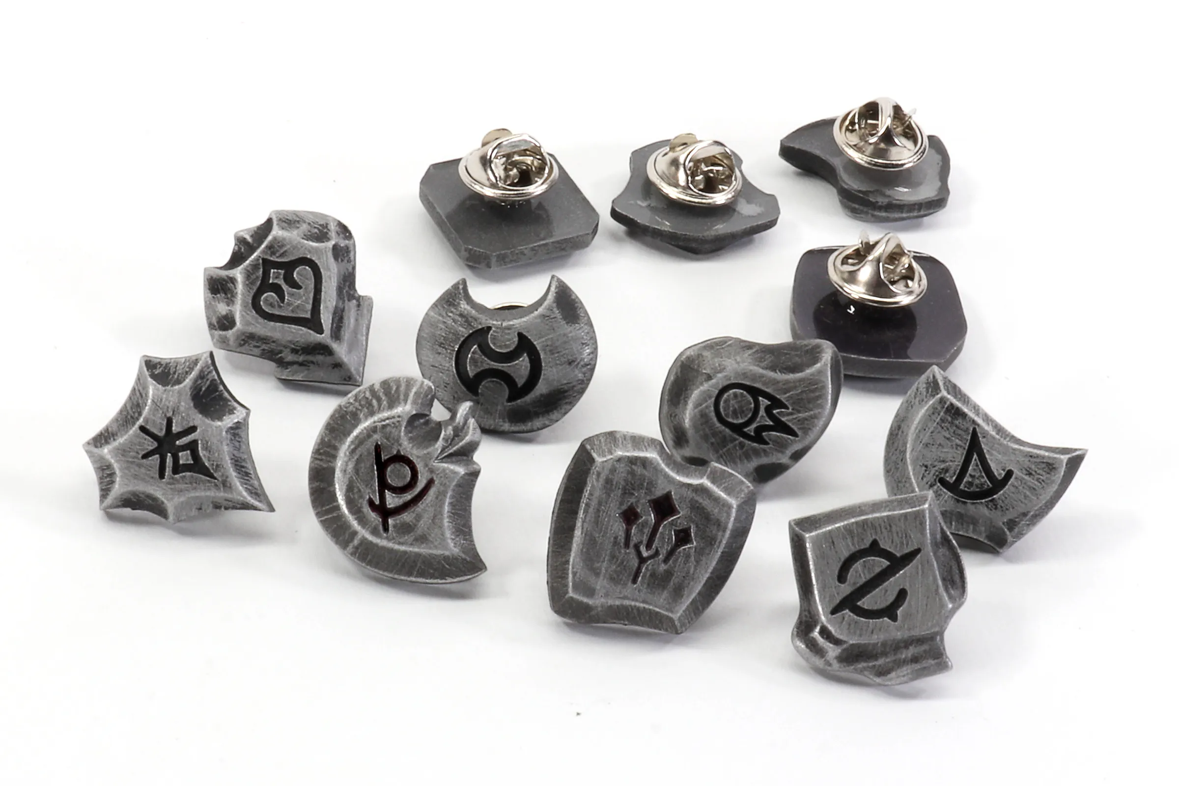 FFXIV Metal Soul Crystal Job Stone Silver Pins - Collectors Edition Bundles