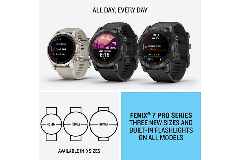 Garmin Fenix 7 Pro Solar Smart Watch | 47mm | Slate Grey/Black