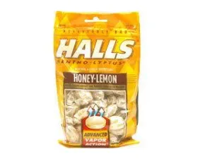 Halls Honey Lemon Cough Drop Bags