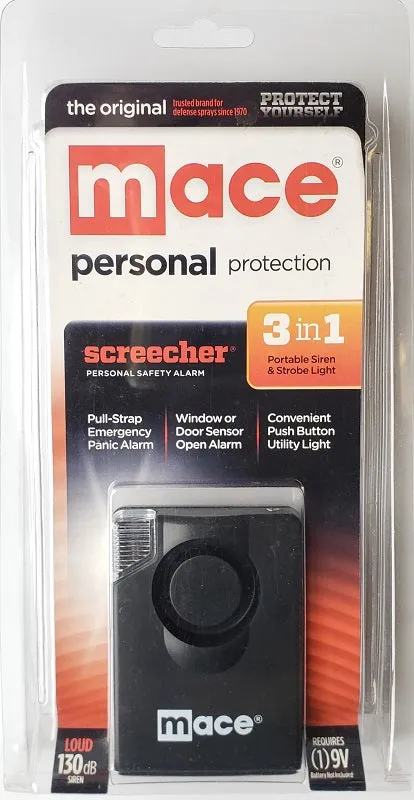 Mace Screecher 3 in 1 Personal Protection Alarm 80238