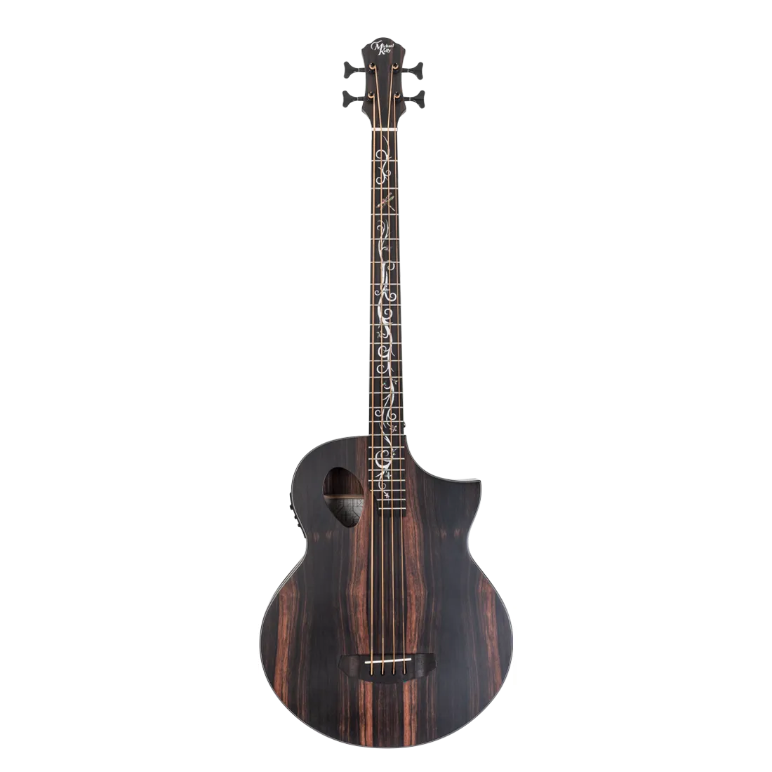 Michael Kelly MKD4SJESFS Dragonfly 4 Forte Port Acoustic Electric Bass w/Fishman Presys   Bass - Java Ebony