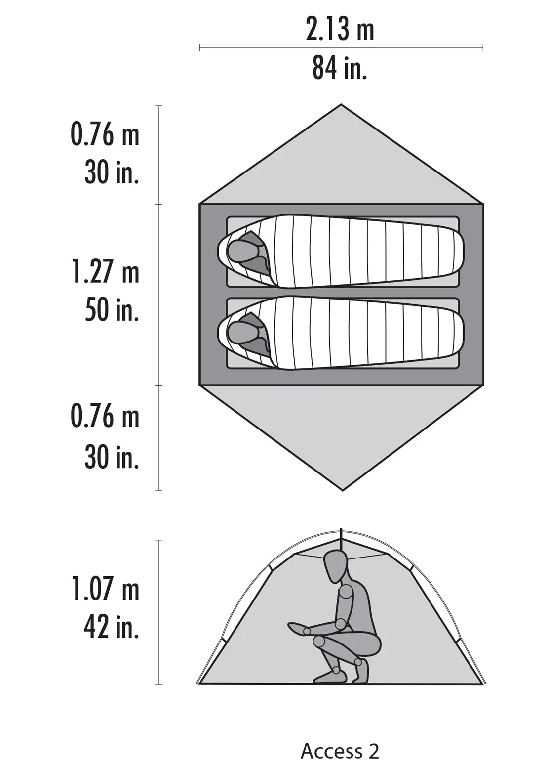 MSR Access 2 Two-Person Four Season Touring Tent