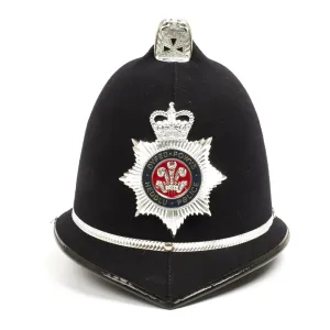 Original British Police Bobby Comb Top Pattern Helmet of South Wales - Enamel Badge