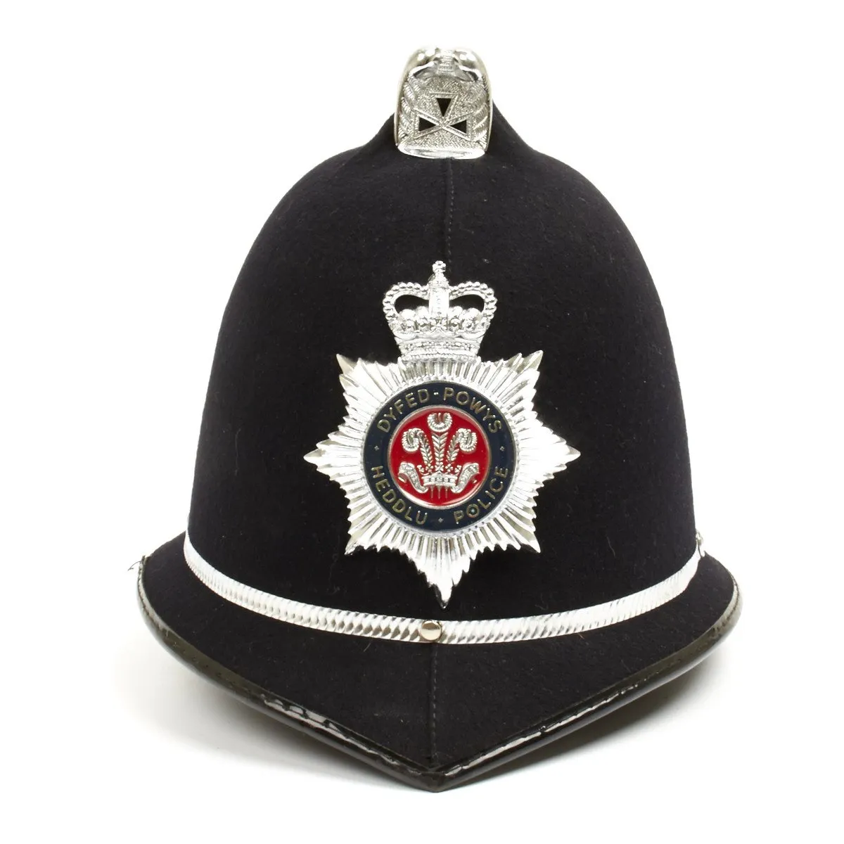 Original British Police Bobby Comb Top Pattern Helmet of South Wales - Enamel Badge