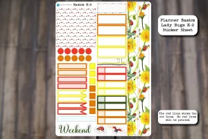Planner Basics Ladybugs Sticker Sheet K-2