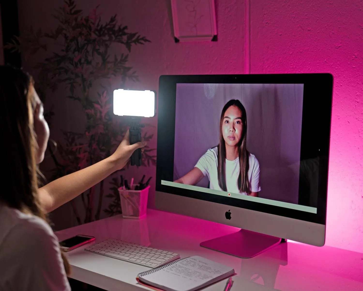 Pro LED Lighting 'Zoom' Video Conferencing Desk Kit - Single Pack
