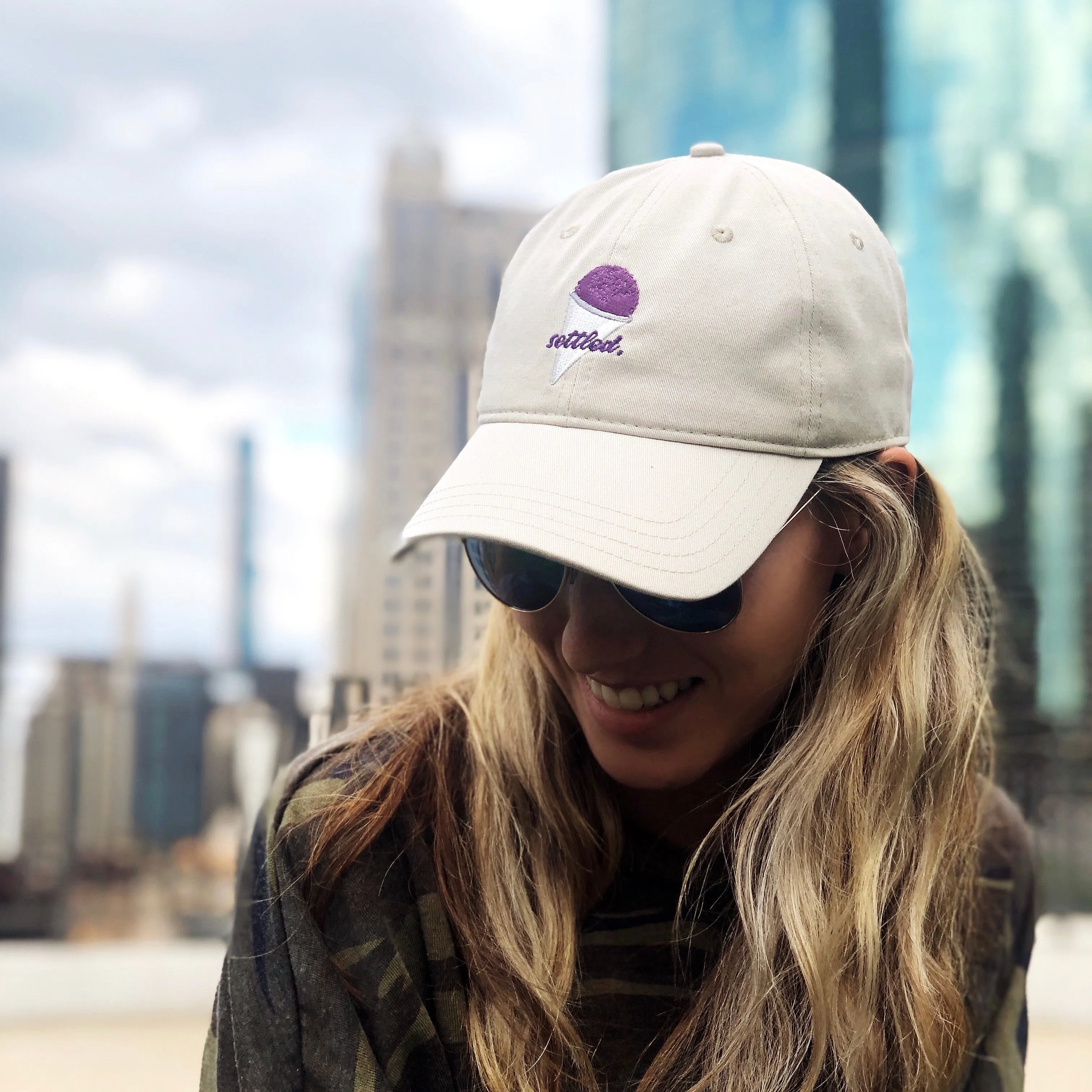 "Settled" Grape Snow Cone Dad Cap