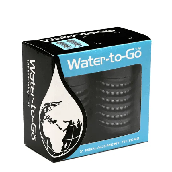 Replacement Filter Twin Pack. For all Water-to-Go bottles.