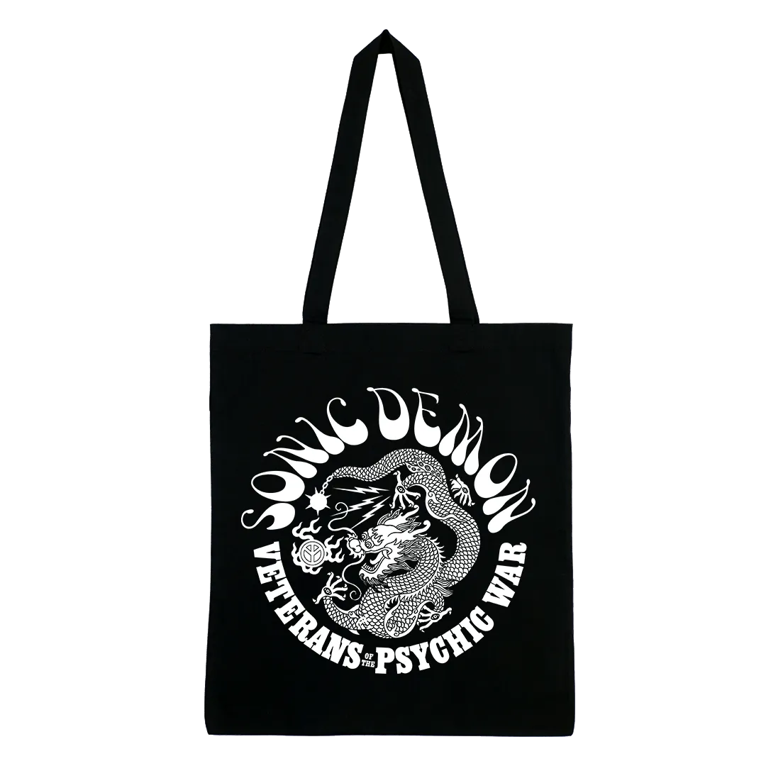 Sonic Demon - Psychic War Dragon Tote Bag - Black
