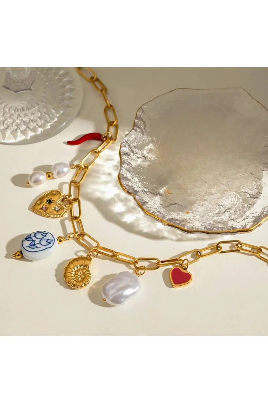 Sparkle Strings Charm Necklace
