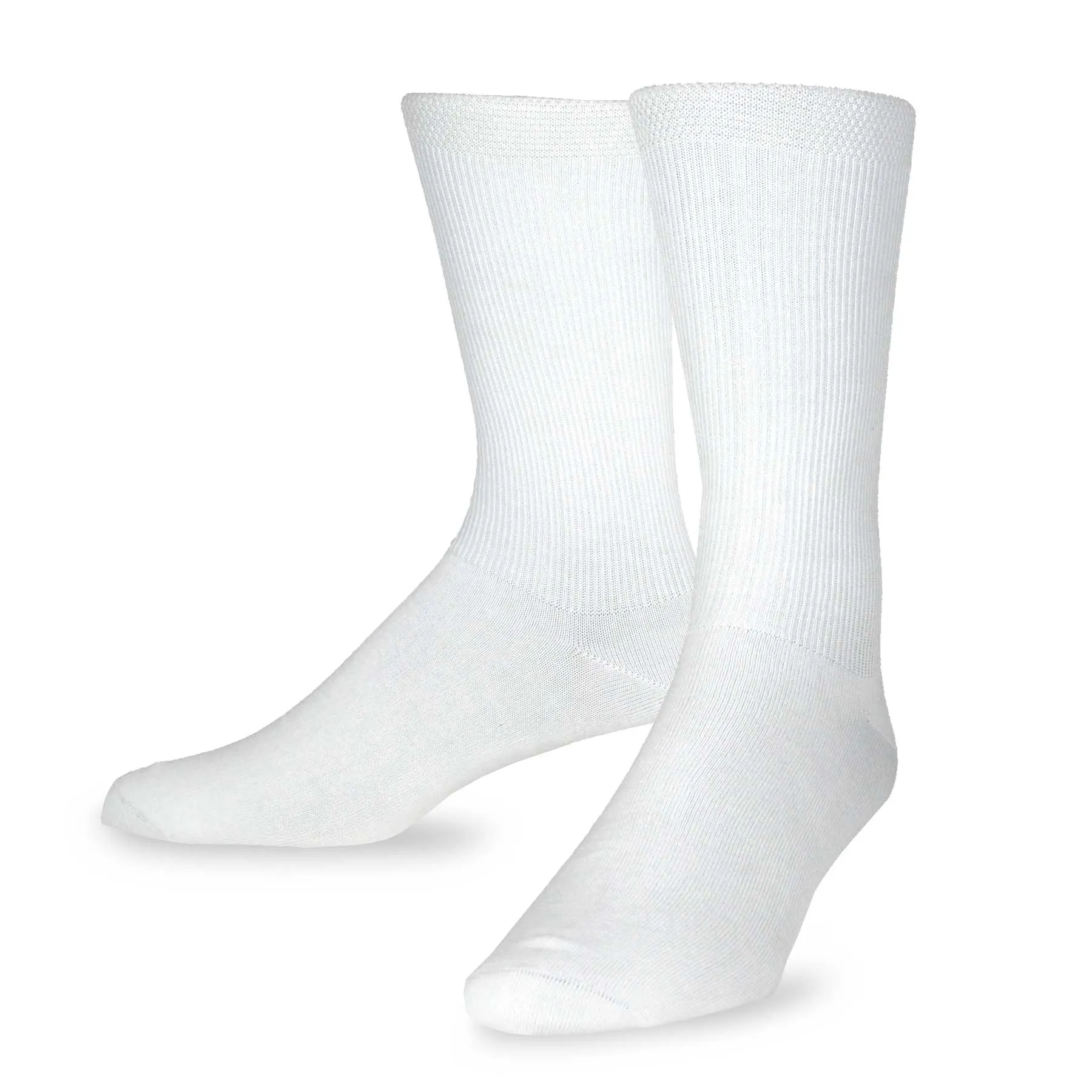 TeeHee Socks Men's Casual Bamboo Crew White, Khaki, Brown 3-Pack (50022)