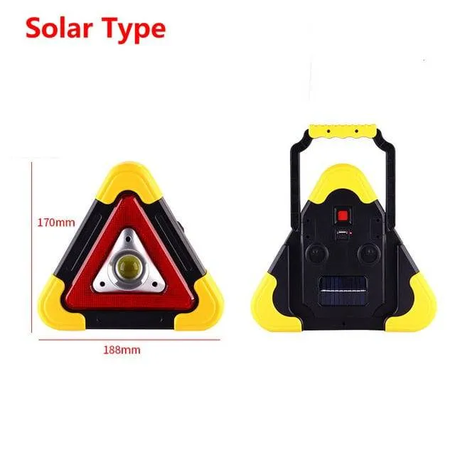 TheWellBeing 2 IN 1 Solar Emergency Triangular Roadside Warning Light