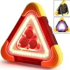 TheWellBeing 2 IN 1 Solar Emergency Triangular Roadside Warning Light